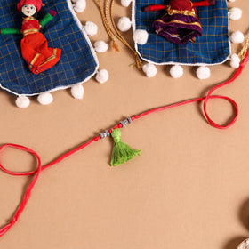  Handmade German Silver Rakhi & Lumba Set