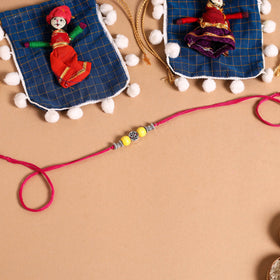  Handmade German Silver Rakhi & Lumba Set