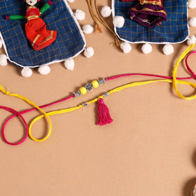  Handmade German Silver Rakhi & Lumba Set