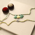 Handmade German Silver Rakhi & Lumba Set