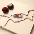 Handmade German Silver Rakhi & Lumba Set