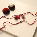 Handmade German Silver Rakhi & Lumba Set