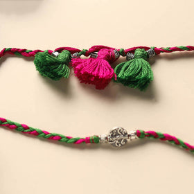 Handmade German Silver Rakhi & Lumba Set