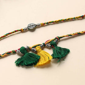  Handmade German Silver Rakhi & Lumba Set