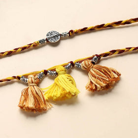  Handmade German Silver Rakhi & Lumba Set