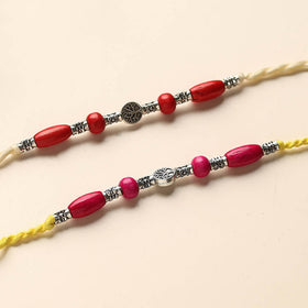  Handmade German Silver Rakhi (Set of 2)