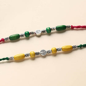  Handmade German Silver Rakhi (Set of 2)