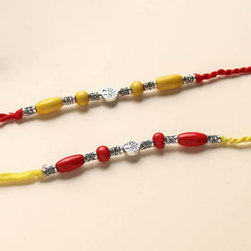  Handmade German Silver Rakhi (Set of 2)