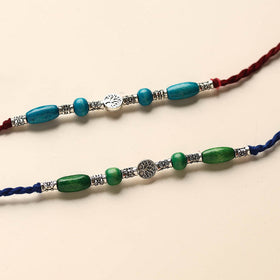  Handmade German Silver Rakhi (Set of 2)