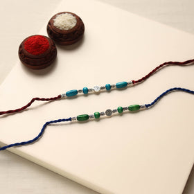  Handmade German Silver Rakhi (Set of 2)