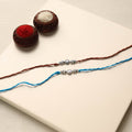  Handmade German Silver Rakhi (Set of 2)