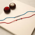  Handmade German Silver Rakhi (Set of 2)