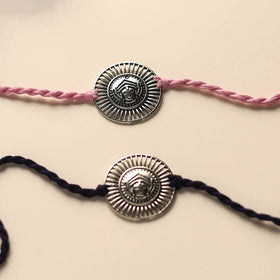 Handmade German Silver Rakhi (Set of 2)
