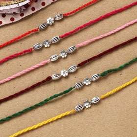 Handmade rudraksh work rakhi (set of 6) 88 - handcrafted