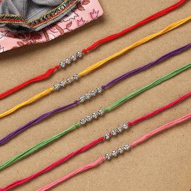 Handmade rudraksh work rakhi (set of 6) 91 - handcrafted