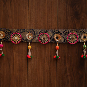 Handmade gota & bead work banarasi fabric toran for home