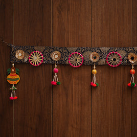 Handmade gota & bead work banarasi fabric toran for home