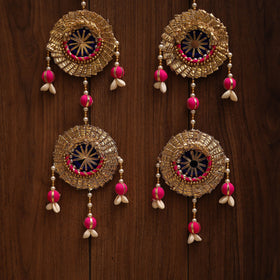 Handmade gota & bead work hanging for home decor (set of 2)