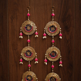 Handmade gota & bead work hanging for home decor (set of 2)