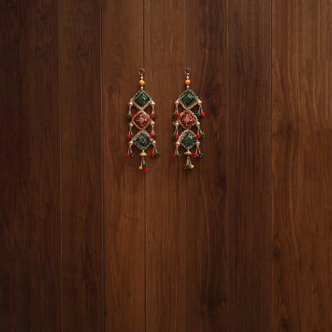 Handmade gota & bead work hanging for home decor (set of 2)