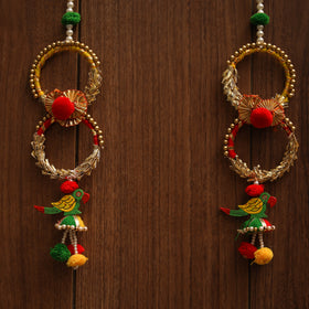 Handmade gota & bead work hanging for home decor (set of 2)