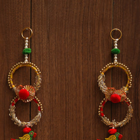 Handmade gota & bead work hanging for home decor (set of 2)