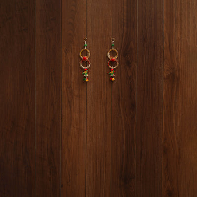 Handmade gota & bead work hanging for home decor (set of 2)