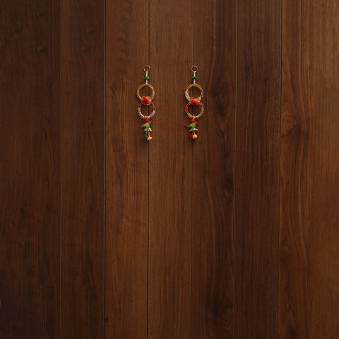 Handmade gota & bead work hanging for home decor (set of 2)