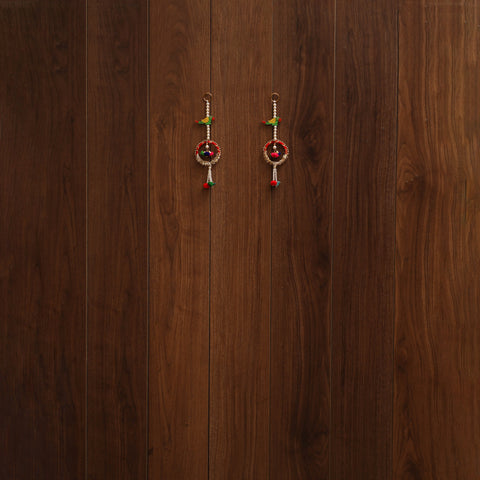 Handmade gota & bead work hanging for home decor (set of 2)