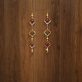 Handmade gota & bead work hanging (set of 2) 02