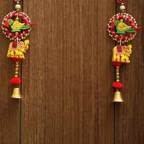 Handmade gota & bead work hanging (set of 2) 04