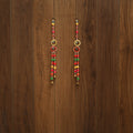Handmade gota & bead work hanging (set of 2) 05