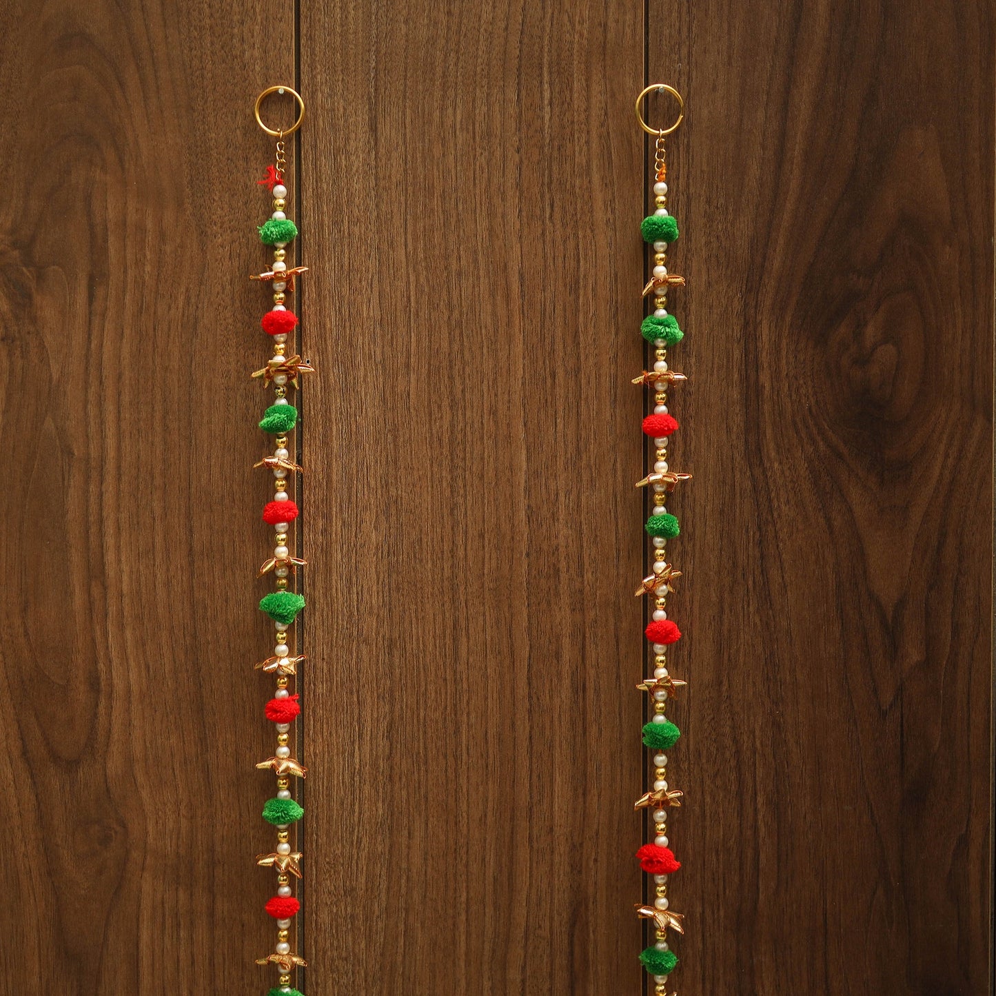 Handmade gota & bead work hanging (set of 2) 05