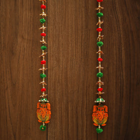 Handmade gota & bead work hanging (set of 2) 05