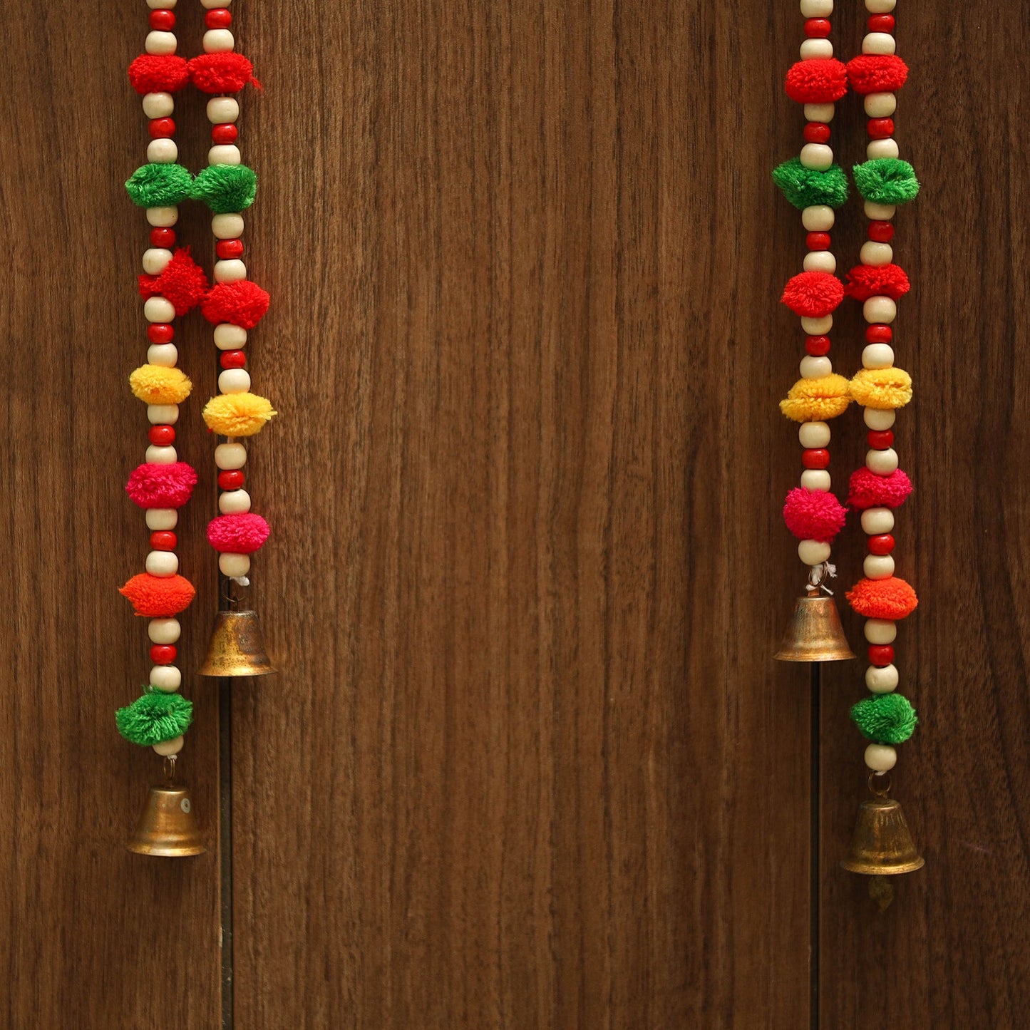 Handmade gota & bead work hanging (set of 2) 05
