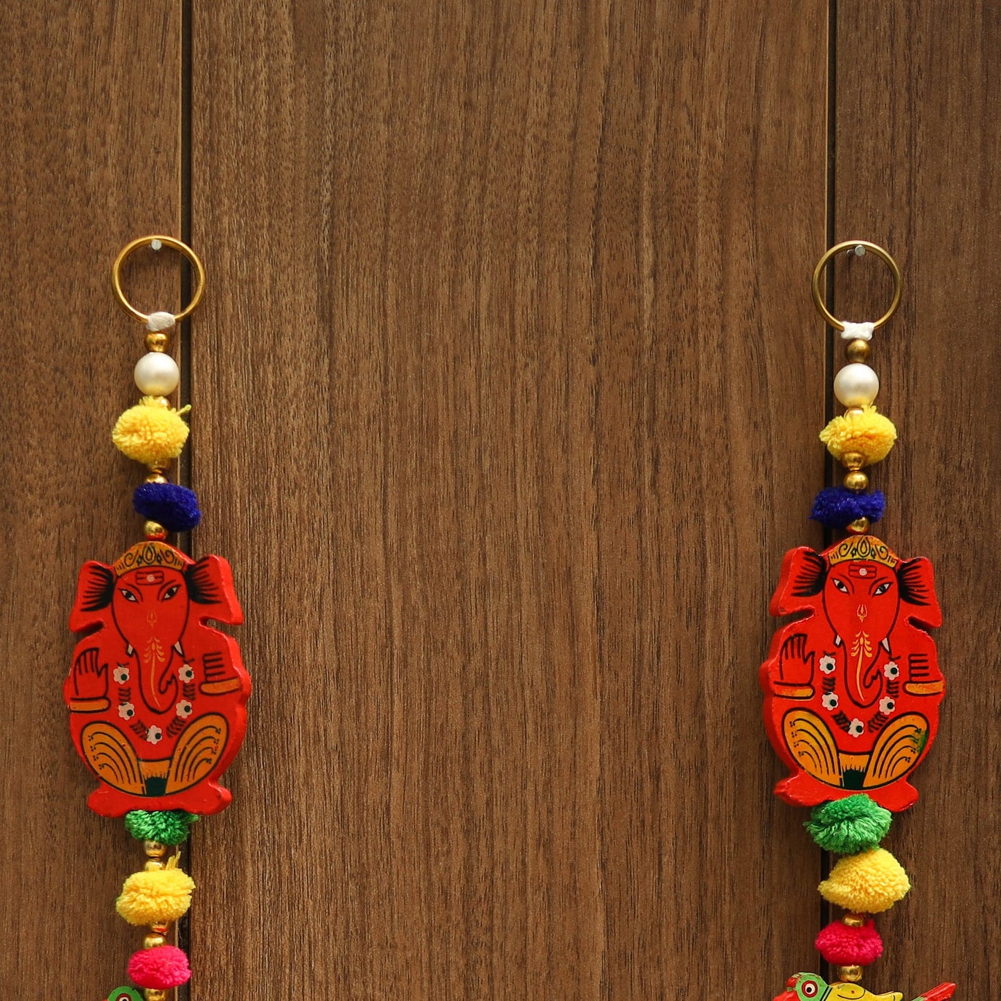Handmade gota & bead work hanging (set of 2) 06