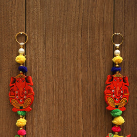 Handmade gota & bead work hanging (set of 2) 06