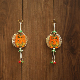 Handmade gota & bead work hanging (set of 2) 09