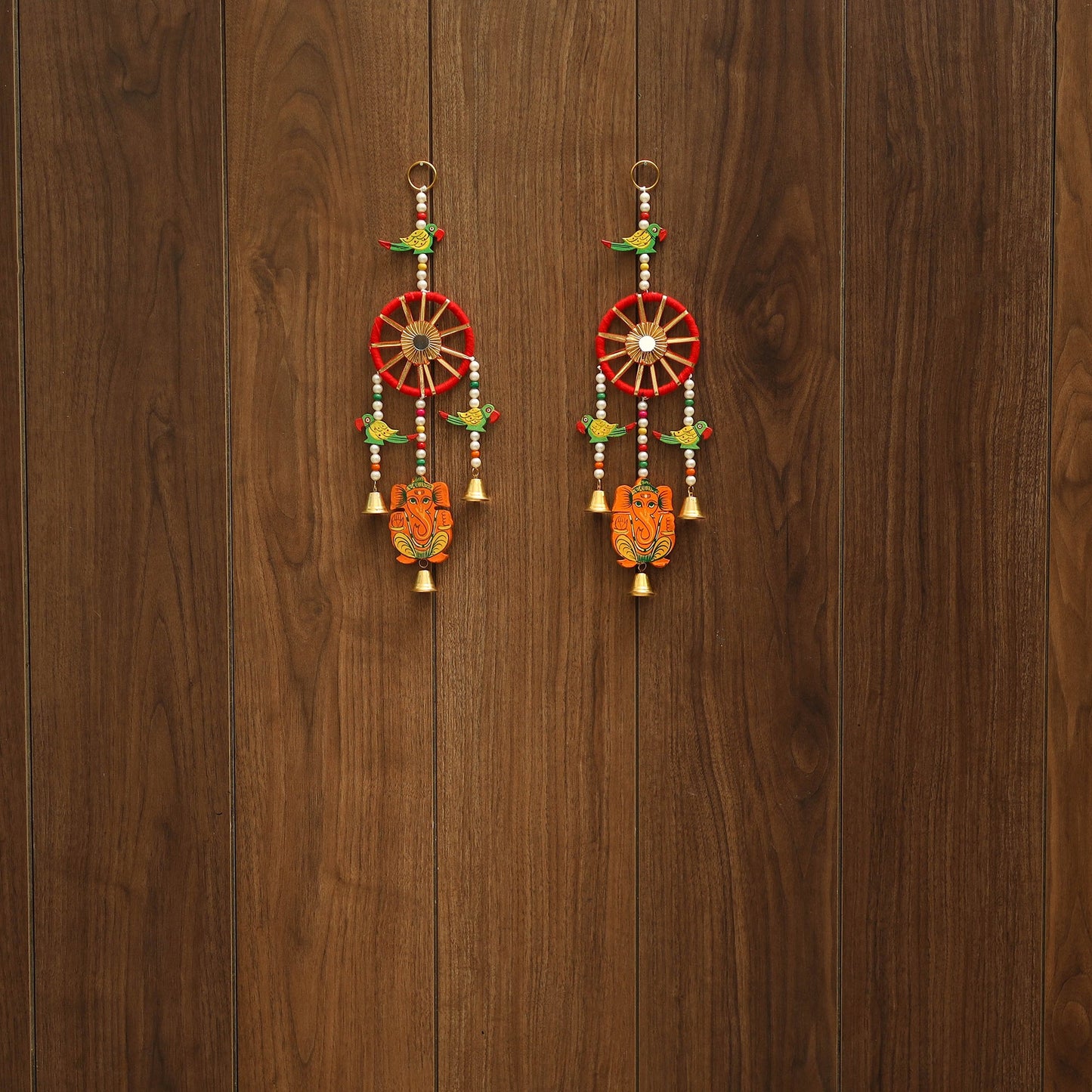 Handmade gota & bead work hanging (set of 2) 10