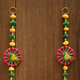 Handmade gota & bead work hanging (set of 2) 10