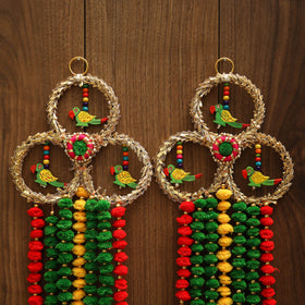 Handmade gota & bead work hanging (set of 2) 11