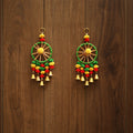 Handmade gota & bead work hanging (set of 2) 12