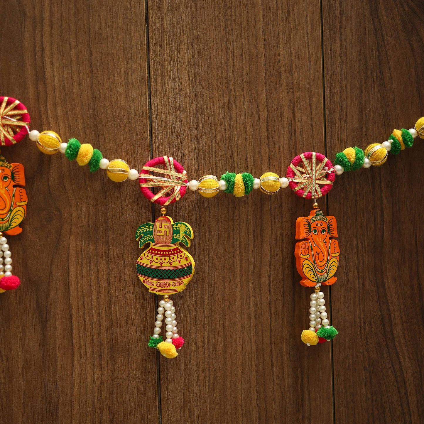 Handmade gota & bead work toran 02 - handcrafted