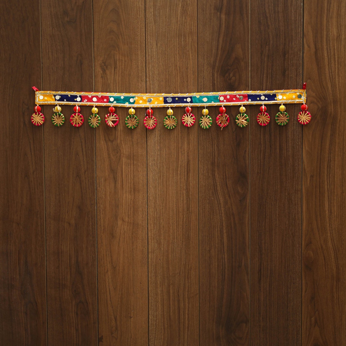 Handmade gota & mirror work toran 01 - handcrafted