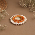 Handmade gota & shell work tealight candle holder 19