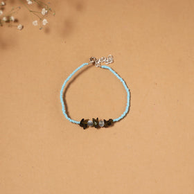 Handmade gs bead work anklet 01 - handcrafted