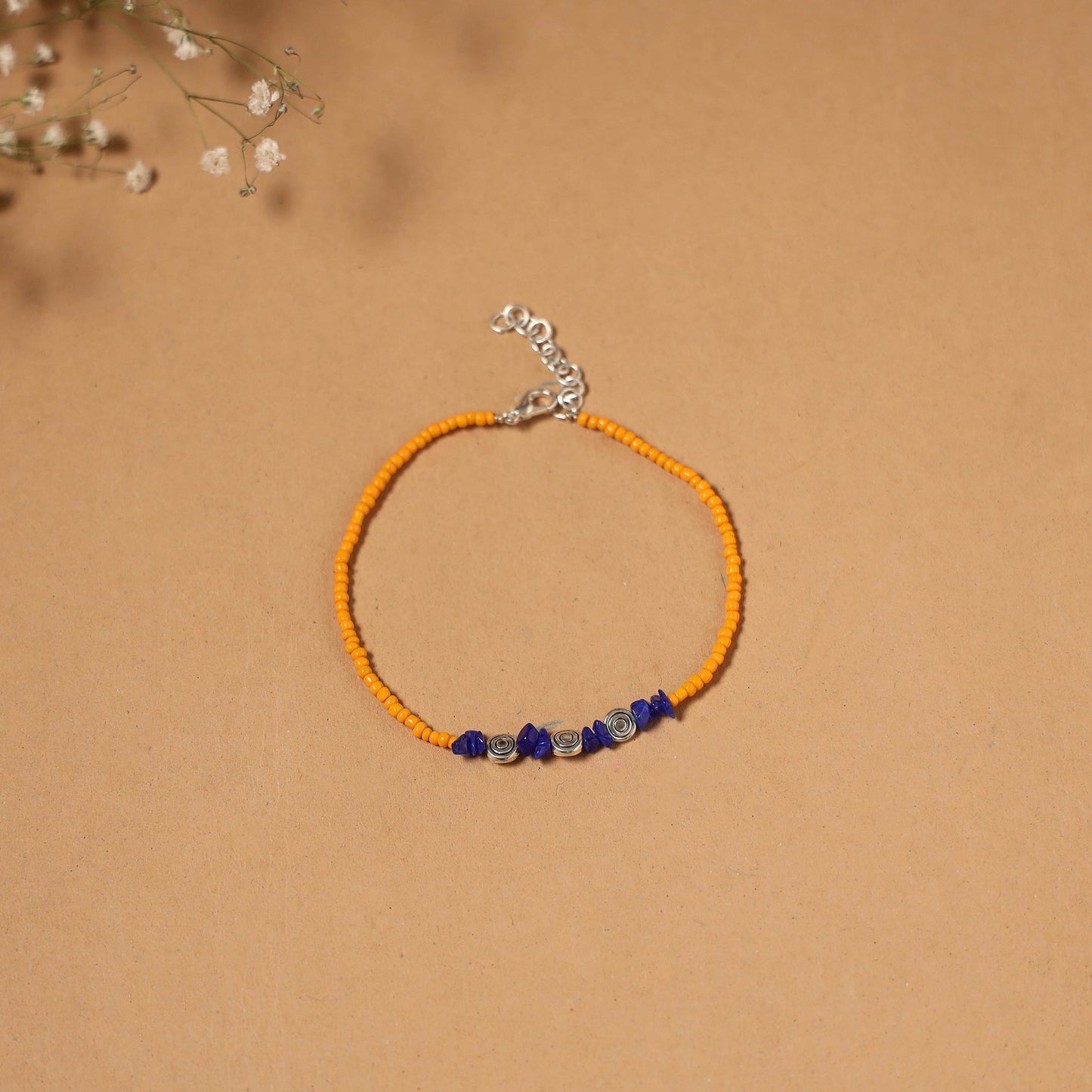 Handmade gs bead work anklet 03 - handcrafted