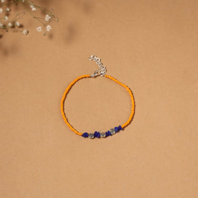 Handmade gs bead work anklet 03 - handcrafted