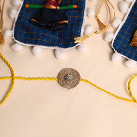  Handmade GS & Bead Work Jute Rakhi (Set of 2)
