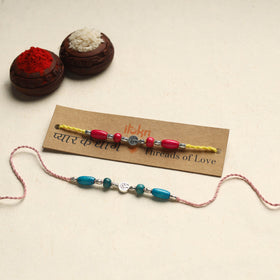 Handmade GS Bead Work Rakhi (Assorted Set of 2)